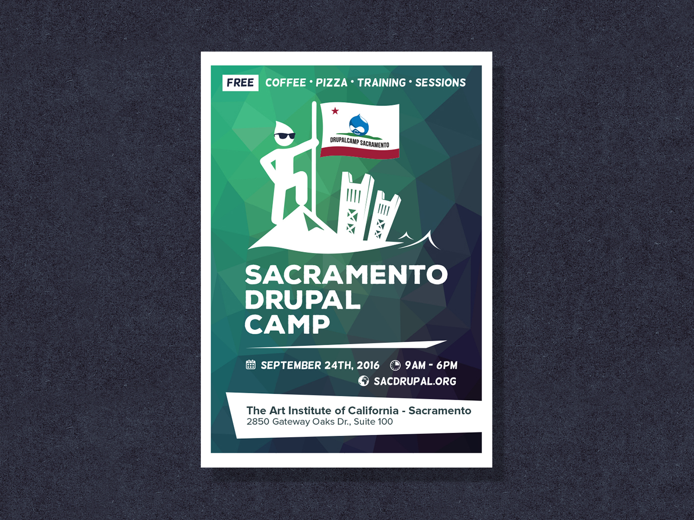flyer handout Drupal Camp sacramento graphic design 