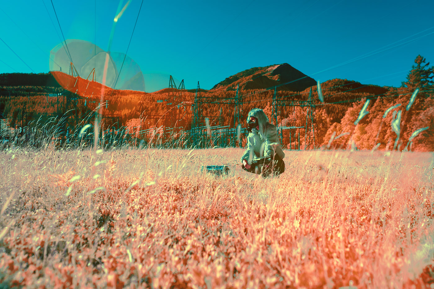 infrared Space  astronaut sifi future vr infrared photography fantasy Landscape spaceman