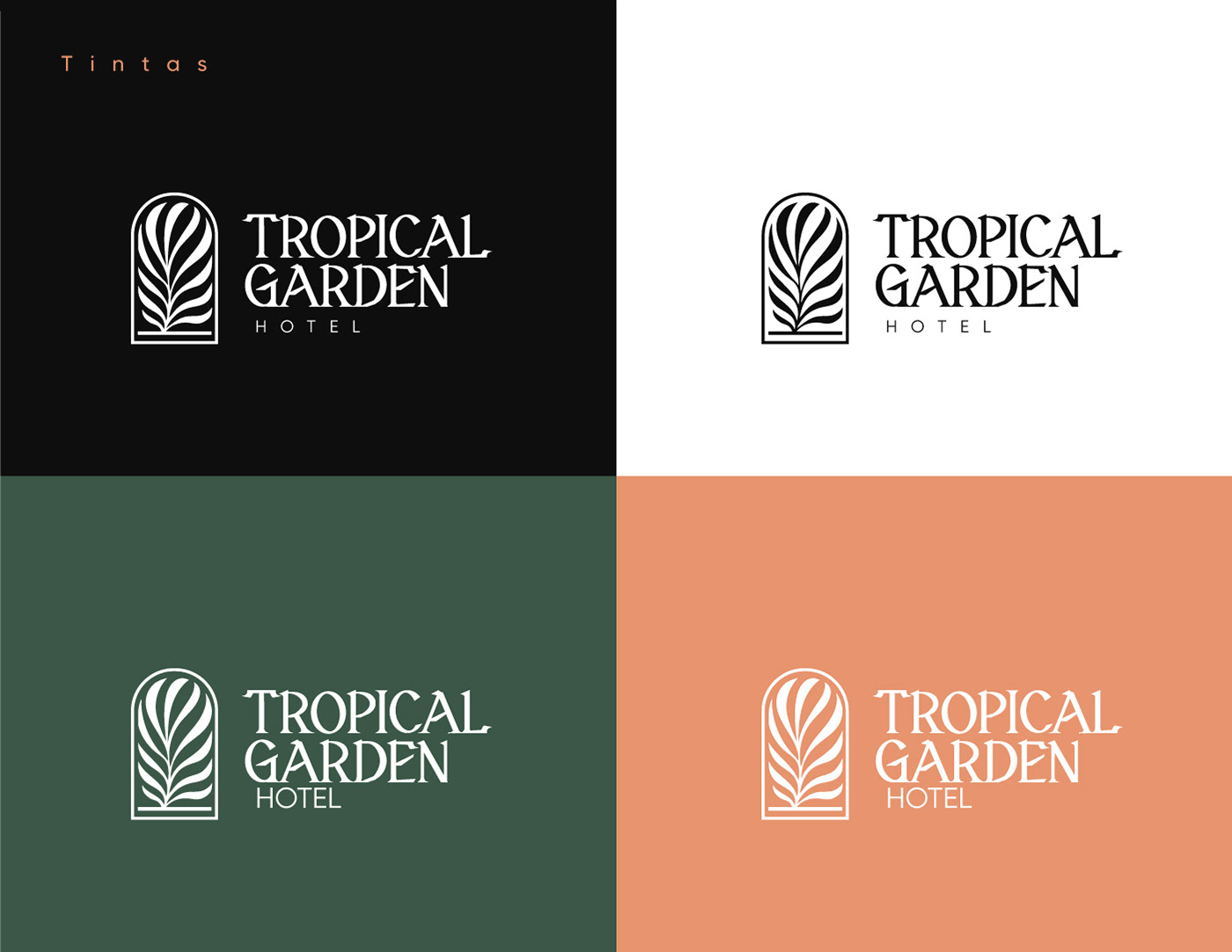 brand identity branding  design green hotel design hotels logo modern Nature Tropical