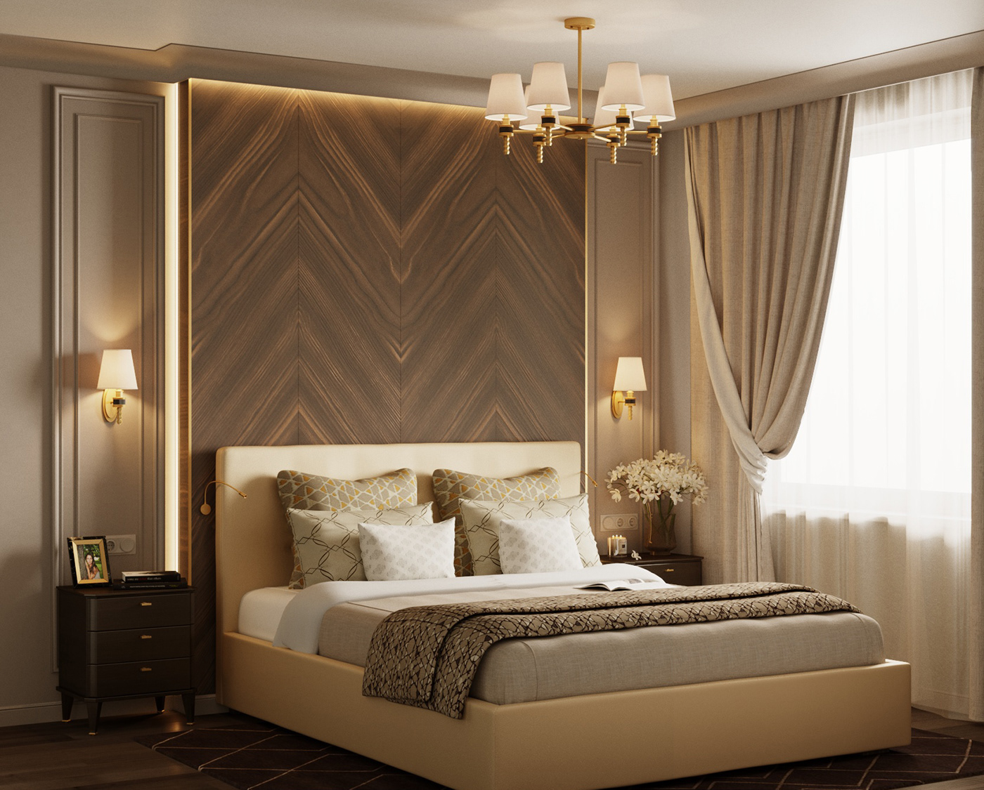 interior design  bedroom decor Classic Interior visualization CG decoration homedesign Render architecture
