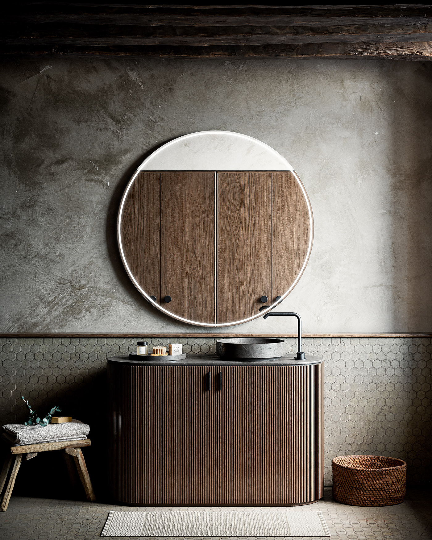 bathroom modern interior design  visualization archviz Render corona render  CGI rustic product