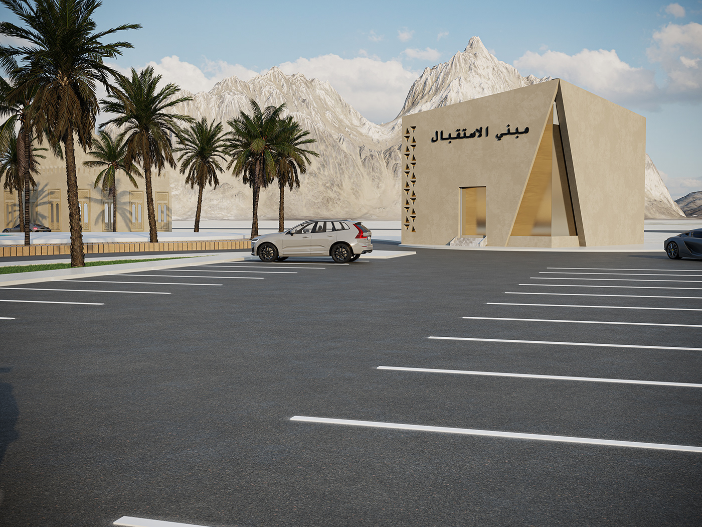 architecture design exterior Saudi Arabia resort tourist resort 3ds max Landscape concept Render