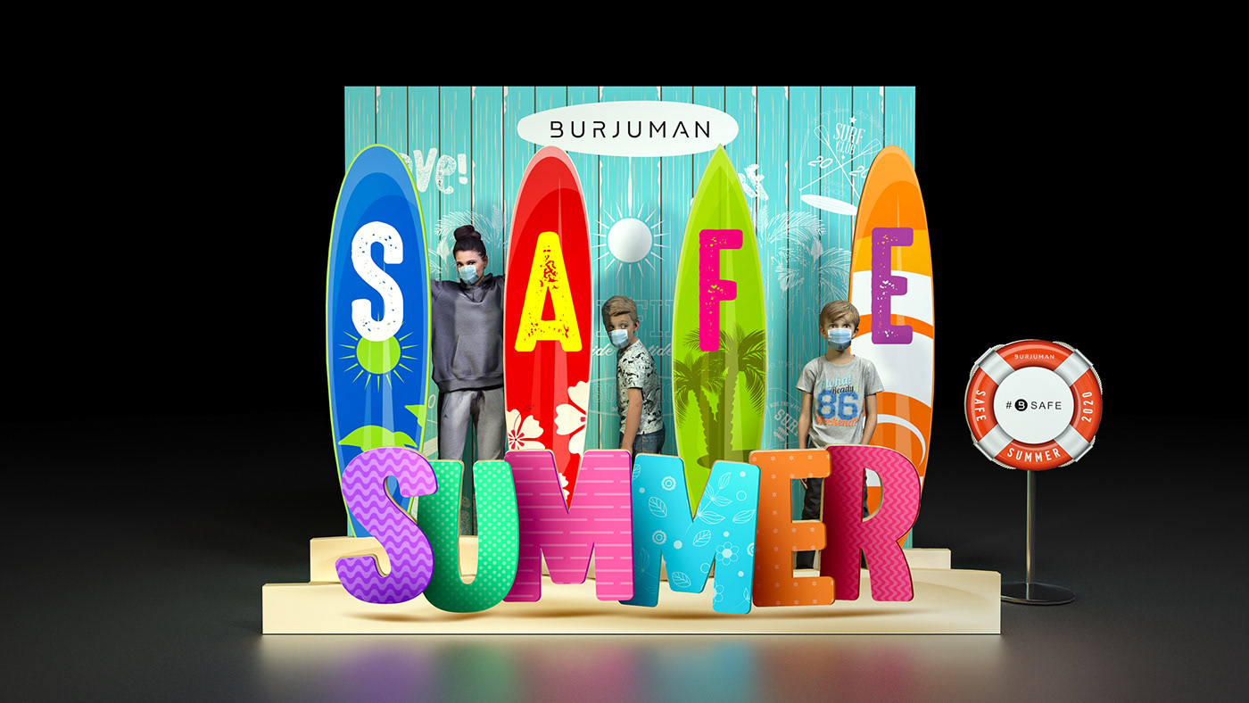 3D Visualization covid summer Creative Photo Op mall activations photo-op Quarantine summer Summer Stand