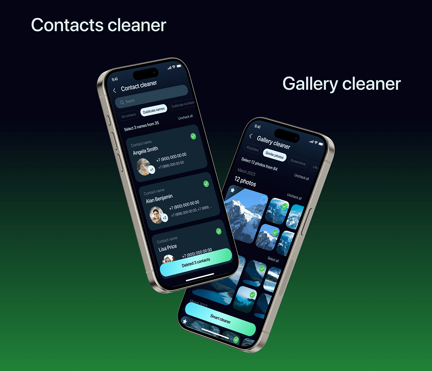 UI/UX Mobile app storage app design ios manager Smart ux Voice Over cleaner
