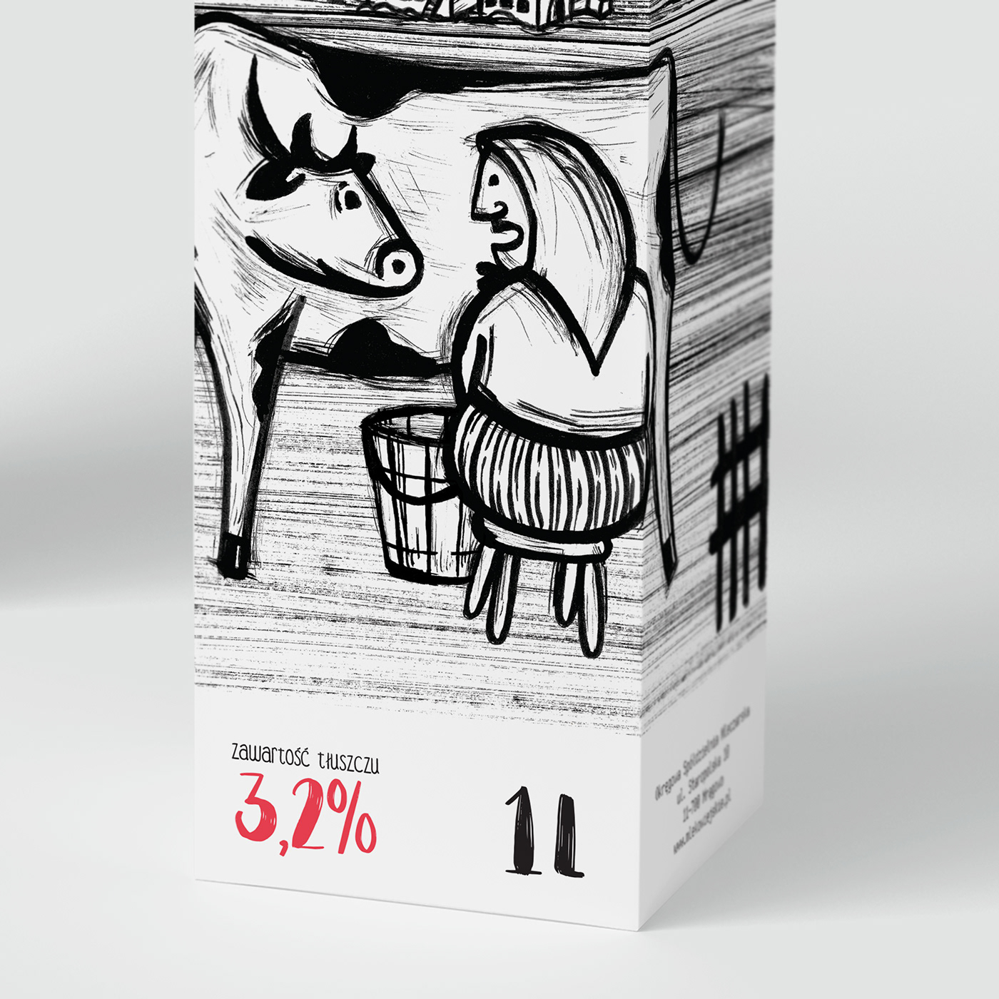 milk Packaging mleko opakowanie ilustracja ILLUSTRATION  ink