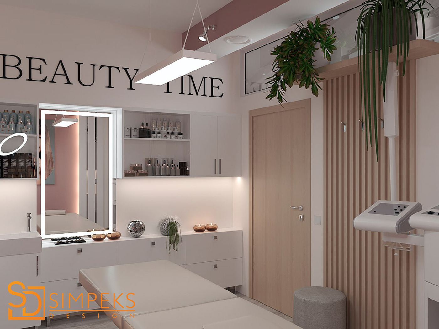beauty salon салон красоты interior design  Interior interiordesign interiors interiores design simpeks design Project
