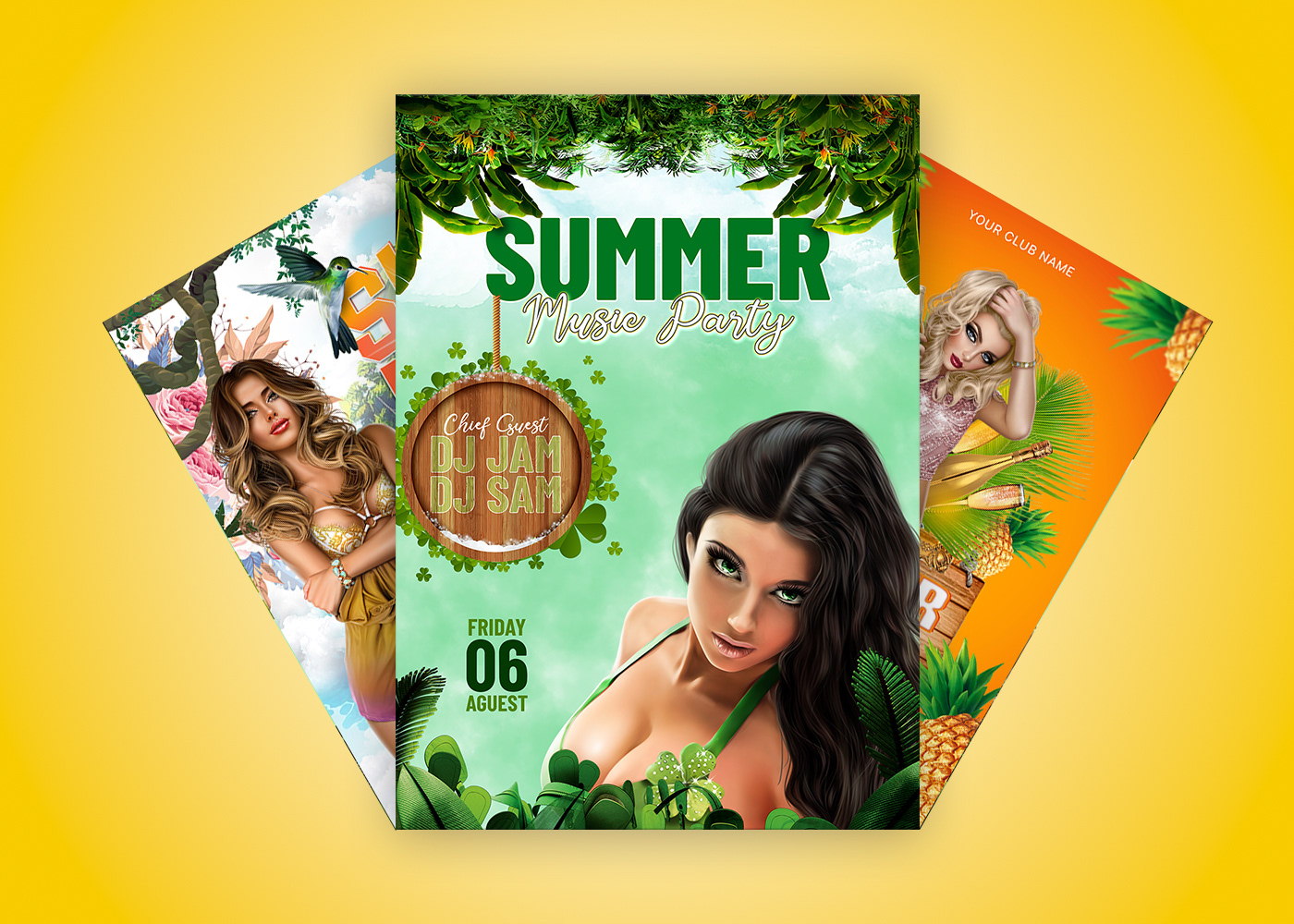 summer party flyer summer party flyer party event flyer design Flyer Design summer flyer Summer party beach