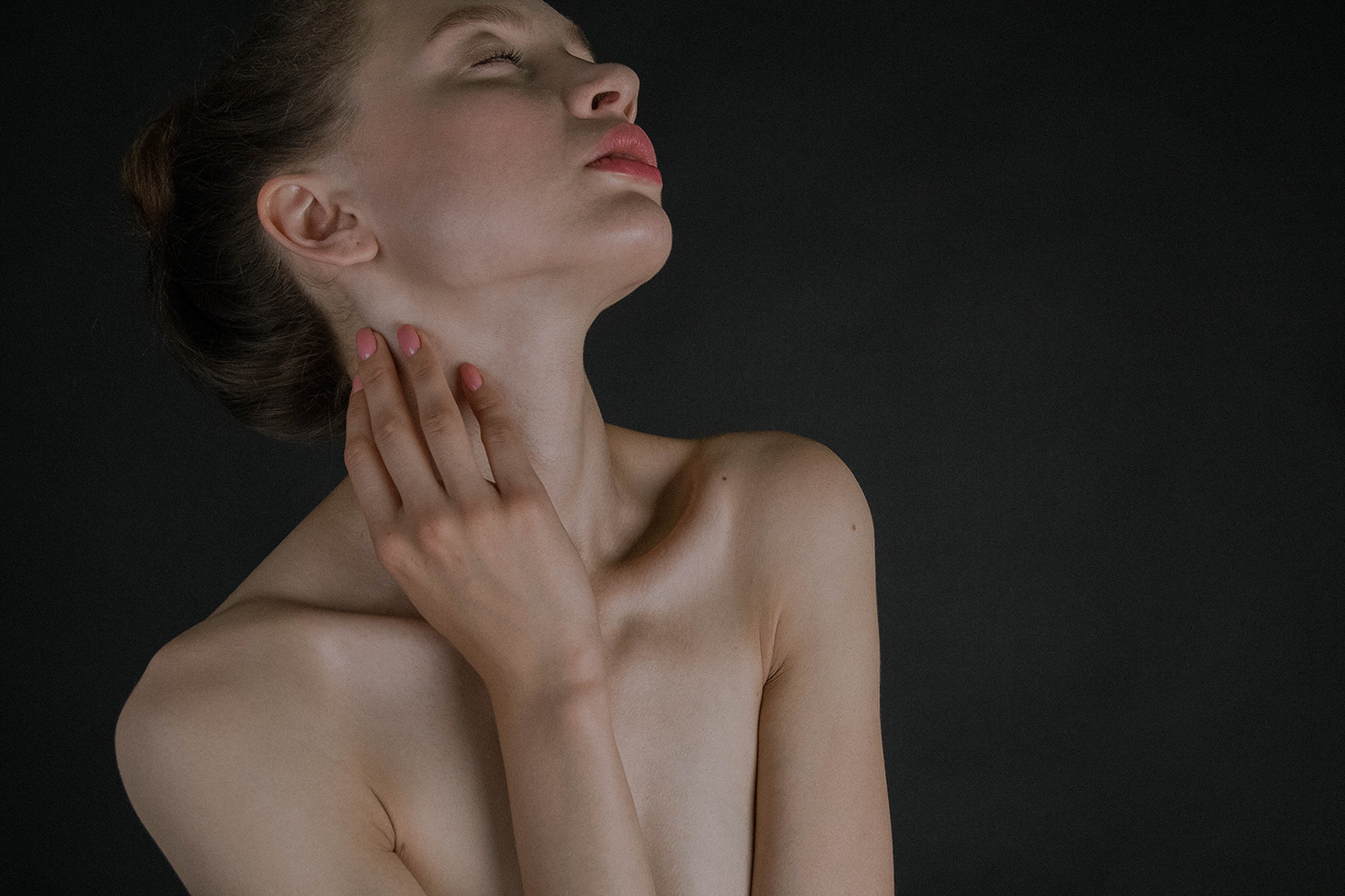 nude female studio Photography  touch body kiev naturalness