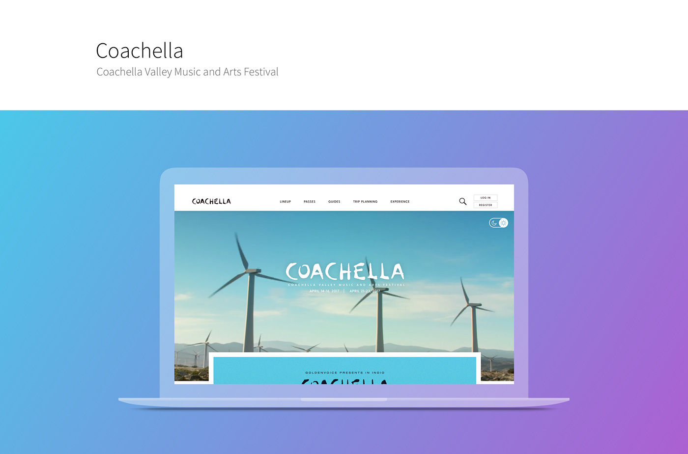 coachella Website design UI/UX art direction  graphic design  HTML