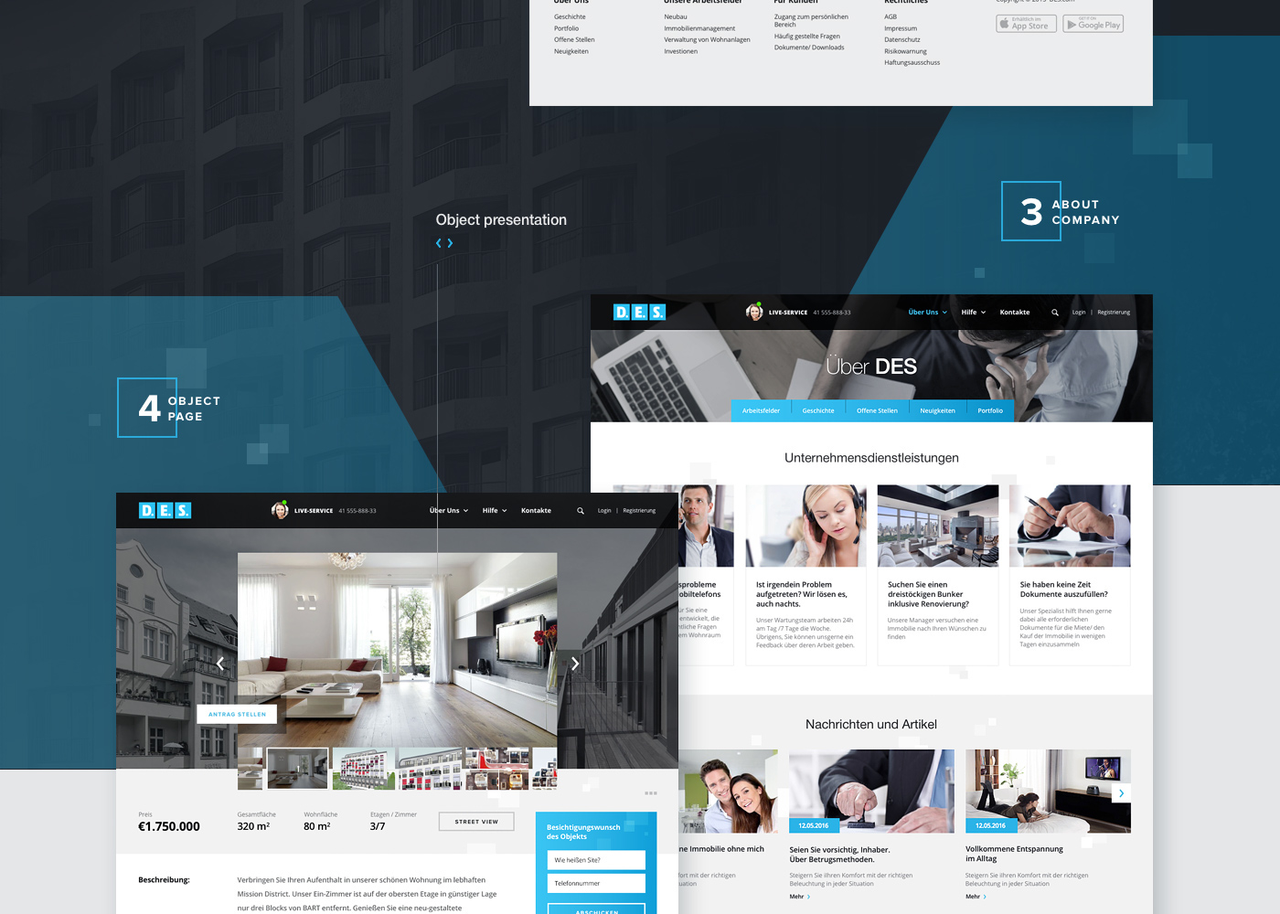 real eastate house home germany business Web design sale Rent art UI ux
