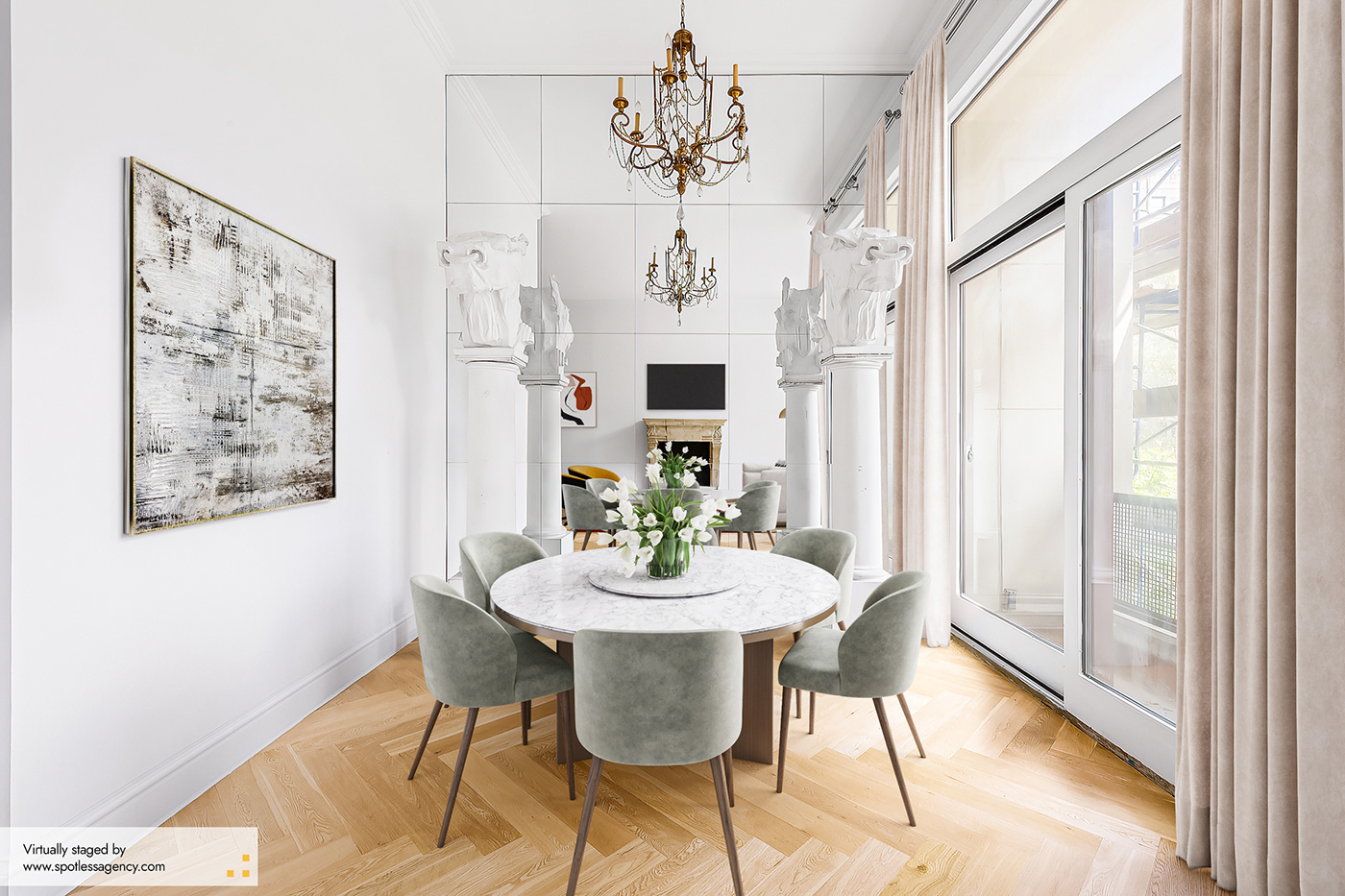 3D Rendering 3ds max interior design  New York Photography  Render spotlessagency visualization