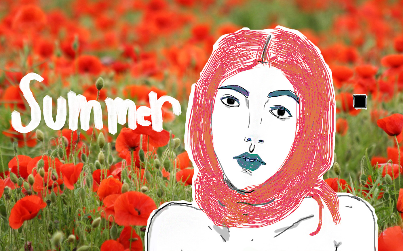 summer girl red poppy milklina milk lina book