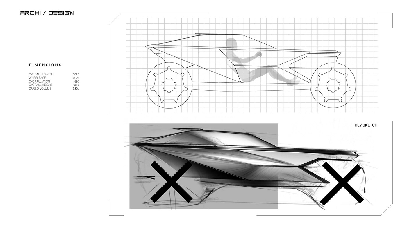 tesla automotive   concept car car design Automotive design buggy sketch transportation cybertruck