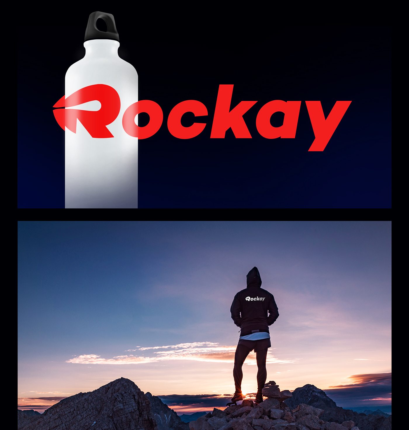 branding  Logotype sneakers sport Rockay black Clothing rocket rock