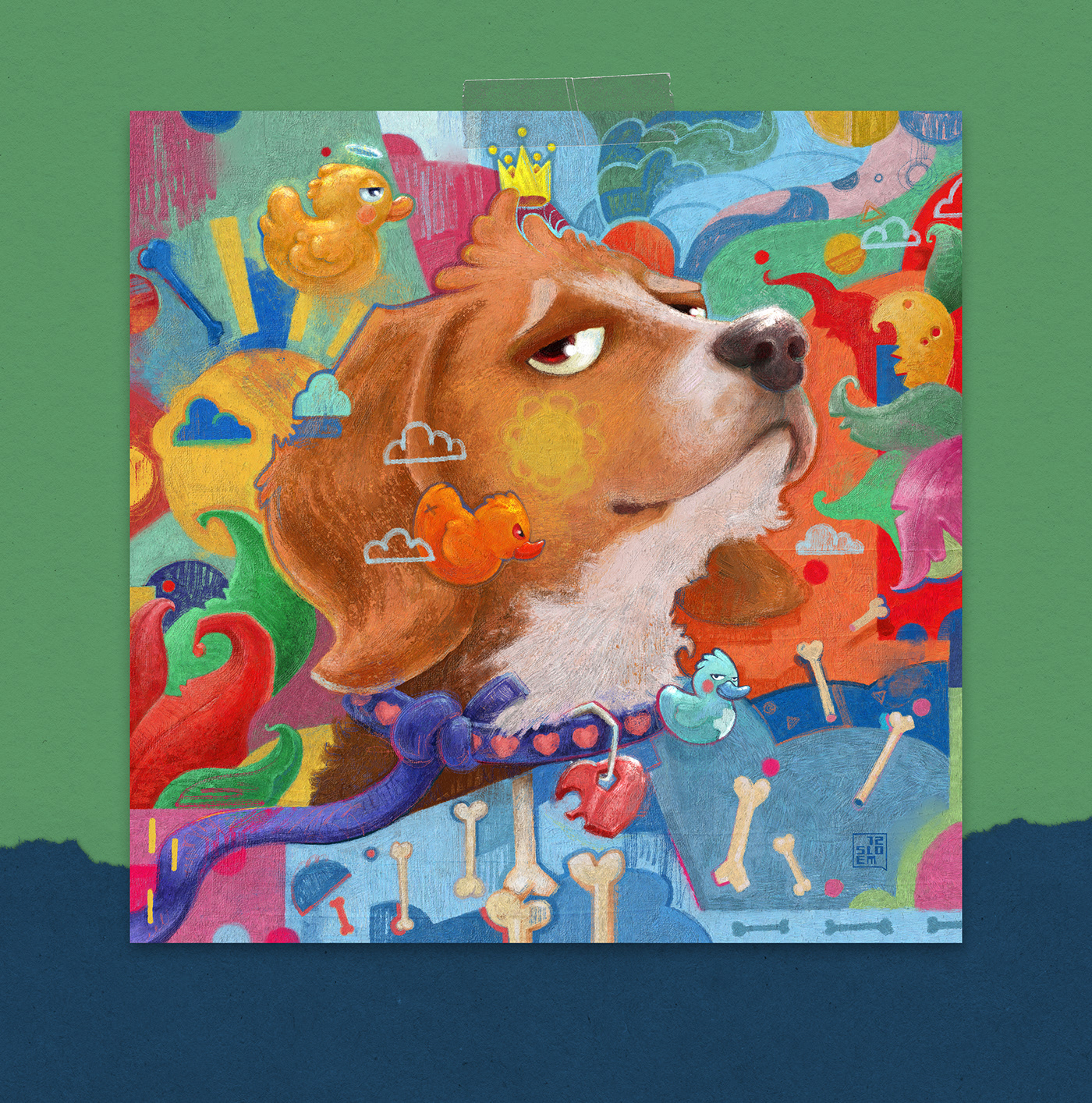 art artwork digital illustration digitalart digitalpainting dog Drawing  painting   sketch