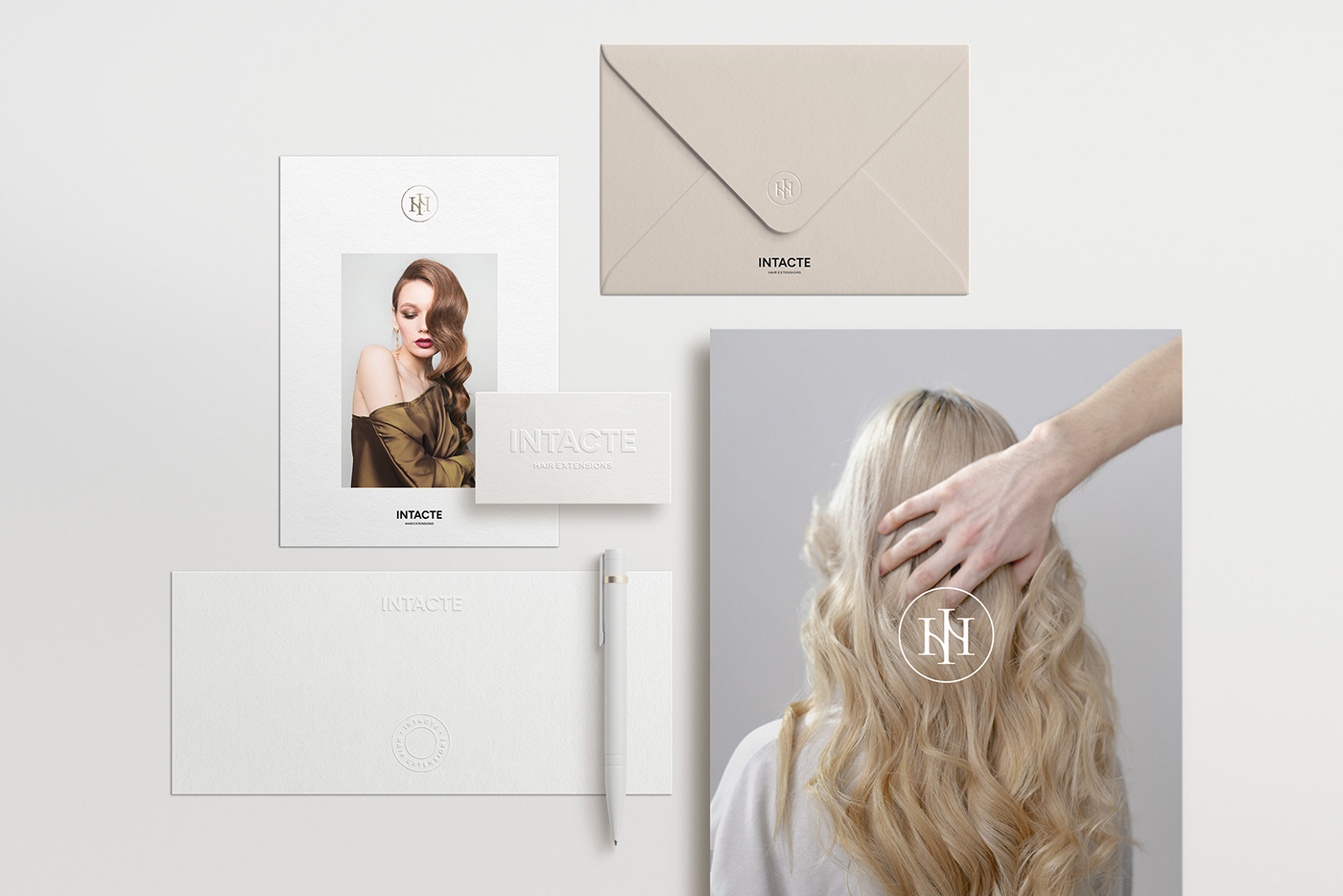 haircare Packaging Logo Design branding  brand identity luxury logo minimalist visual identity hair Hair extensions