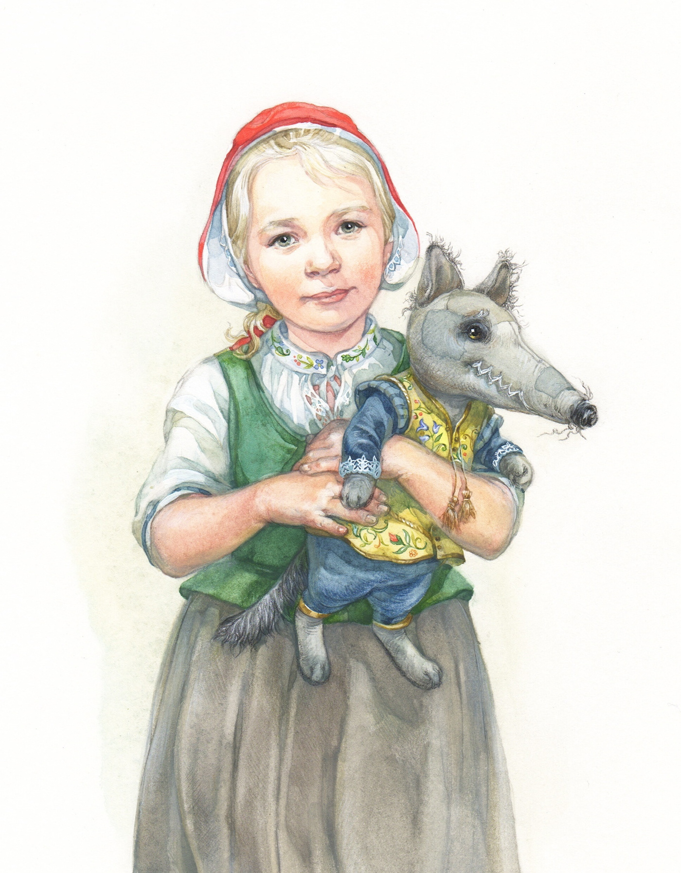 illustration for the fairy tale "Little Red Riding Hood"