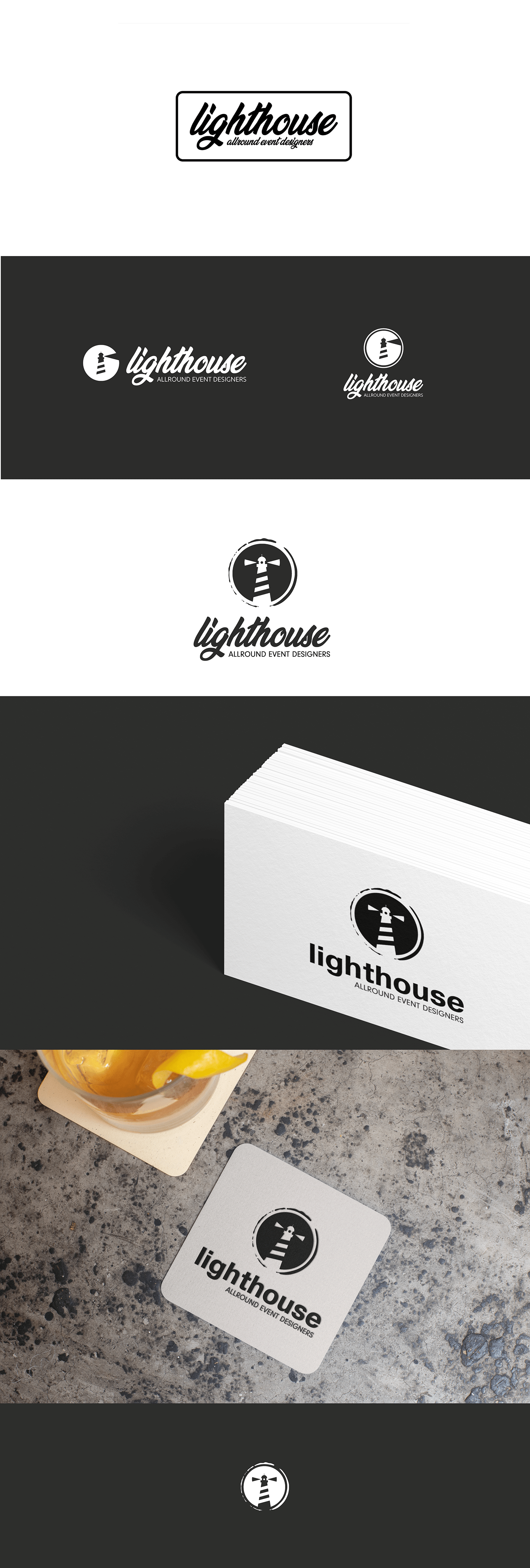 design dj Events lighthouse logo music planning productions
