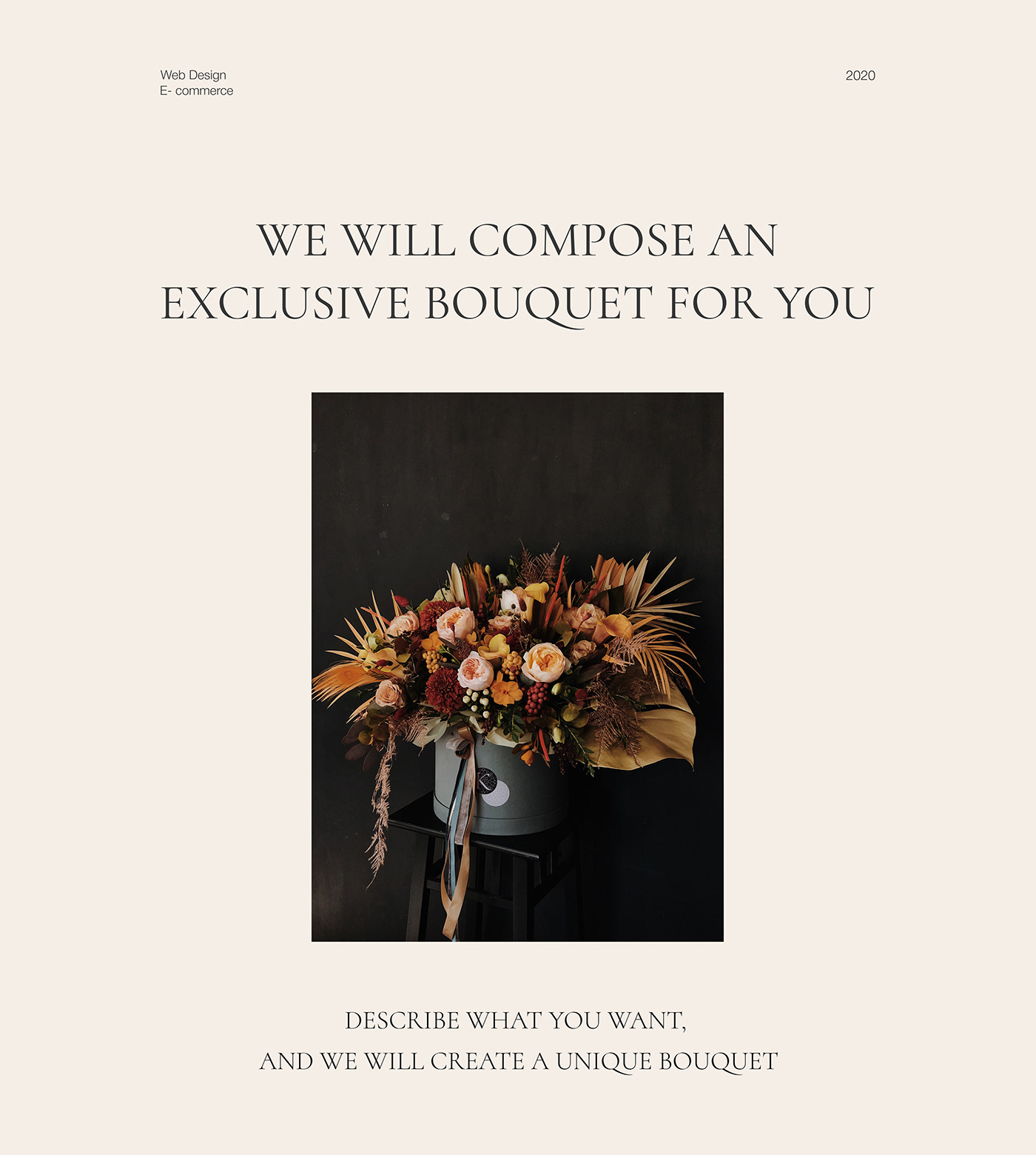 Ecommerce Flowers shop Web Design 