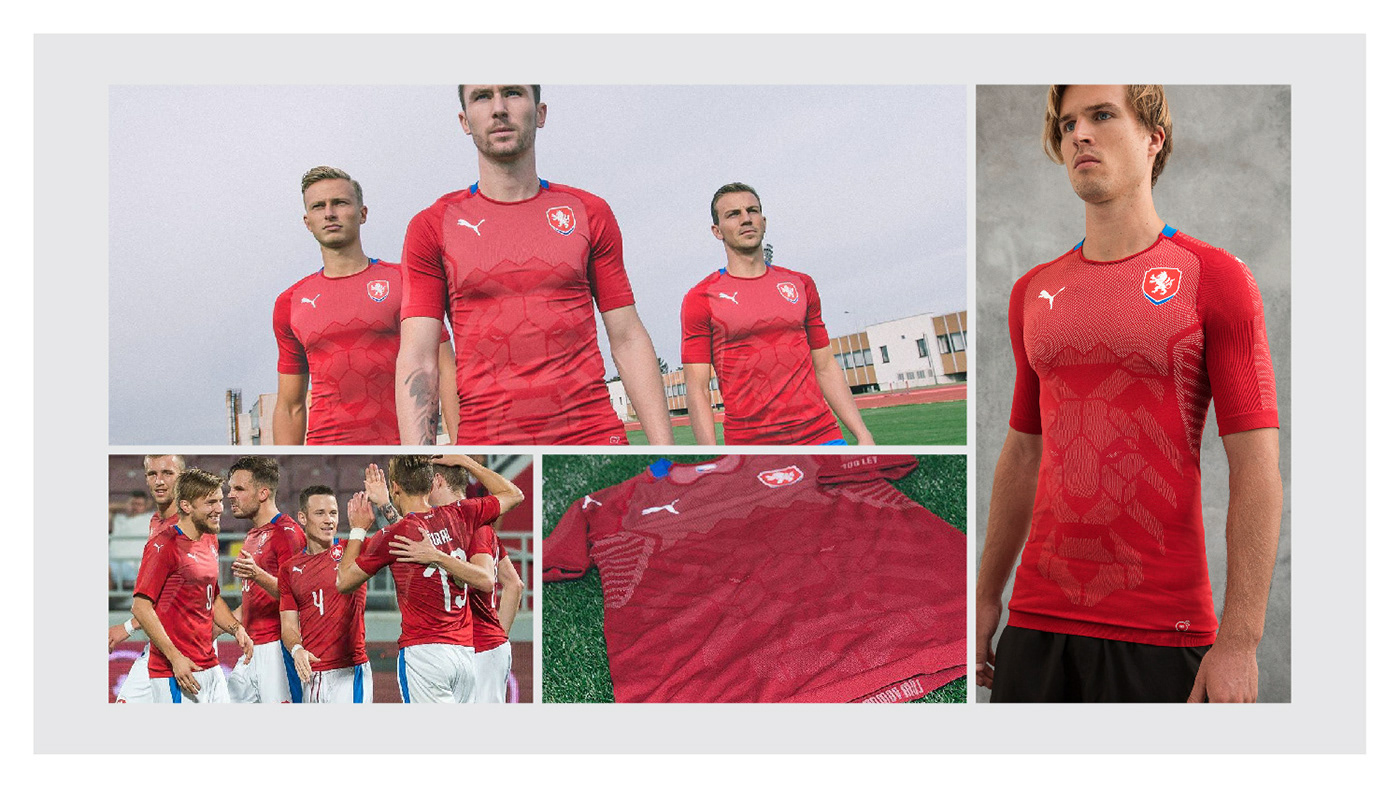 russia world cup world cup World Cup 2018 PUMA Football uruguay Czech Republic graphic design  Jersey Design Kit Design Serbia