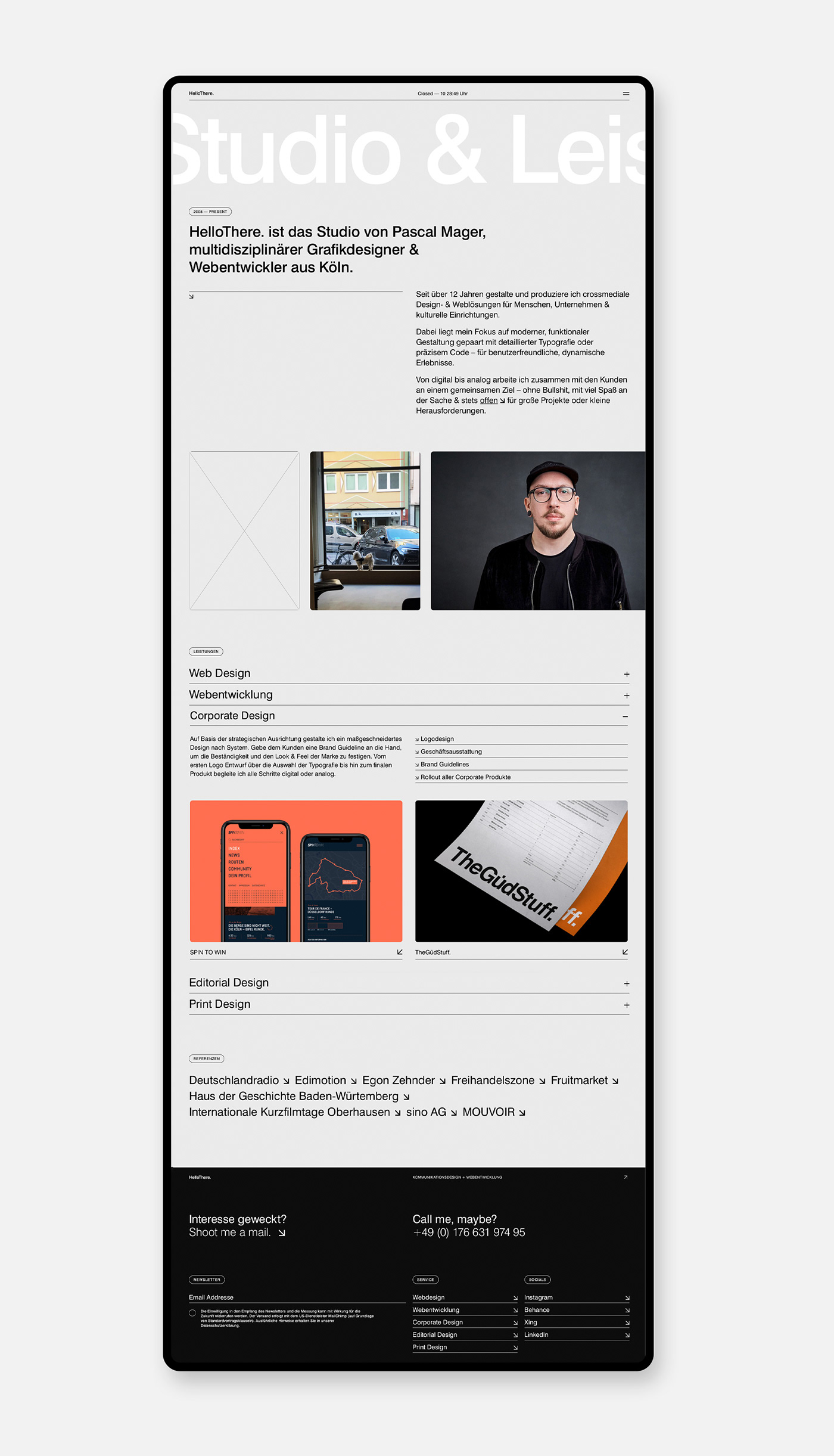 cologne design germany graphicdesigner grid minimal Pascal Mager portfolio showcase Website