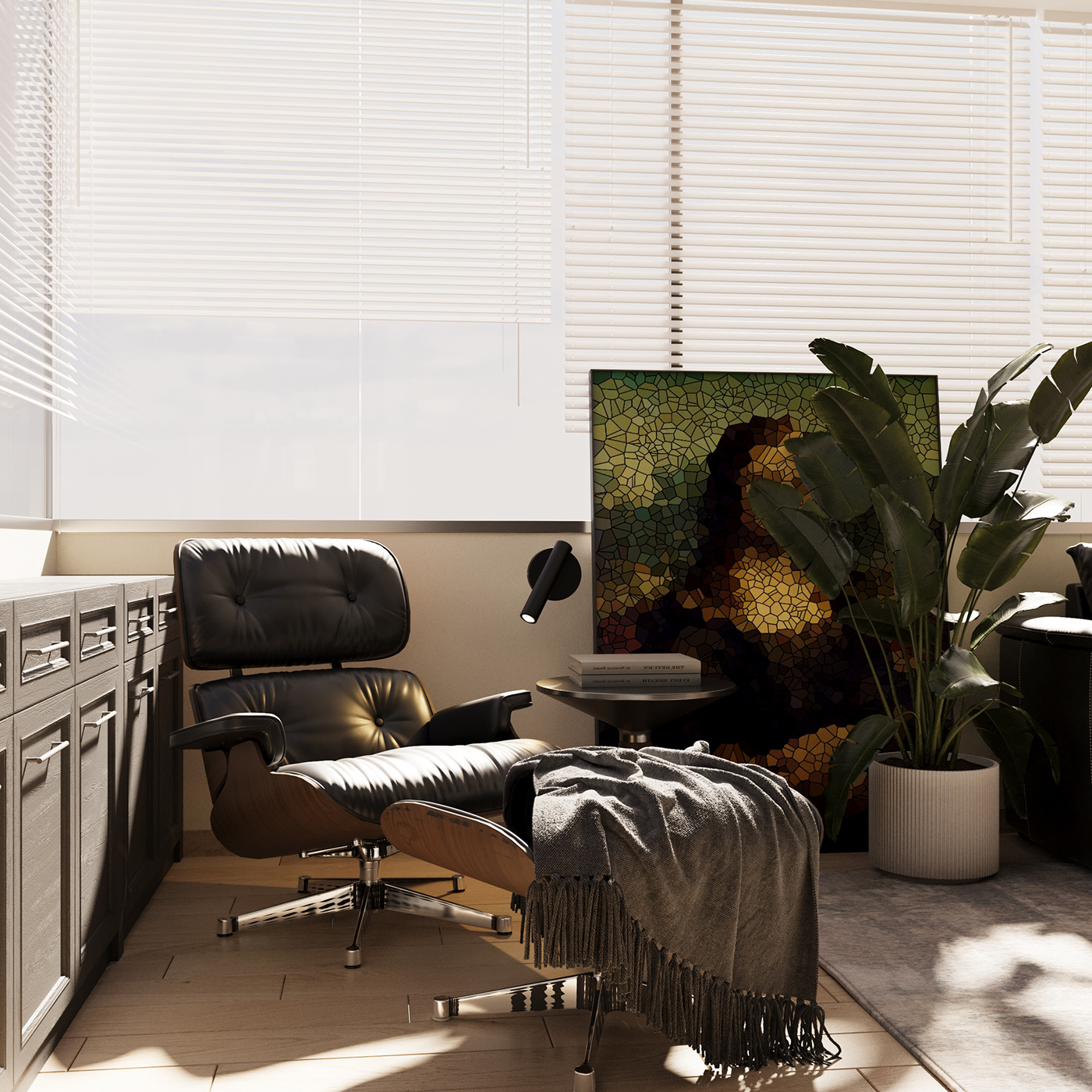 contemporary style interior design  visualization 3ds max Render corona modern