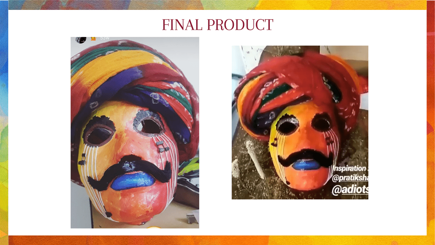 colors festival mask music Rajasthan strings turban