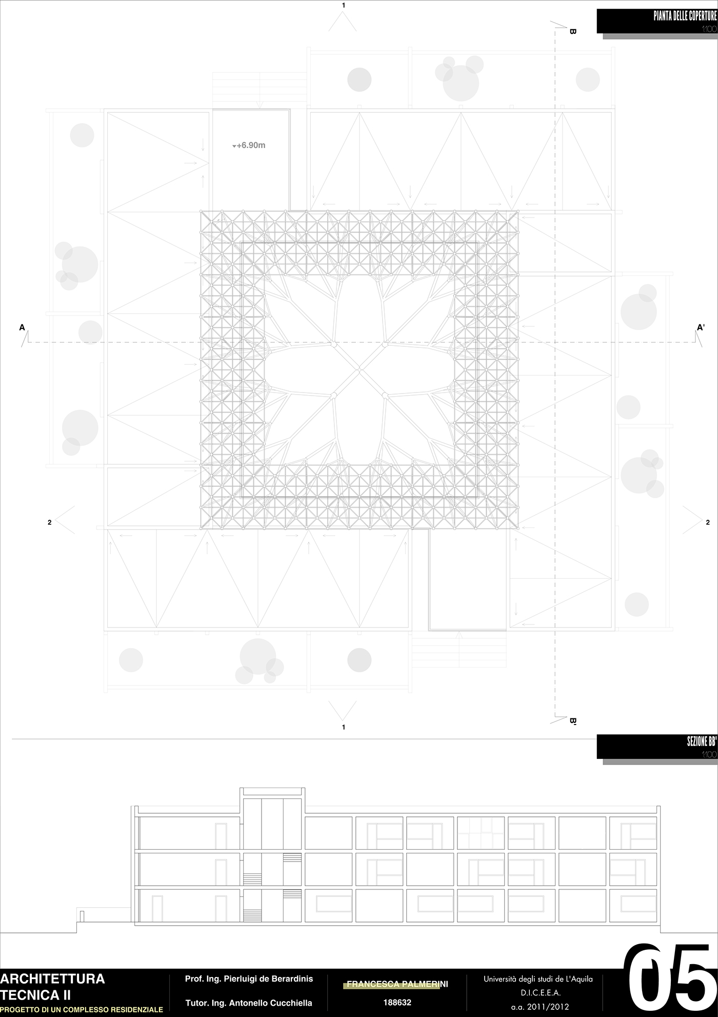 architecture Social housing details Layout presentation branching structure steel