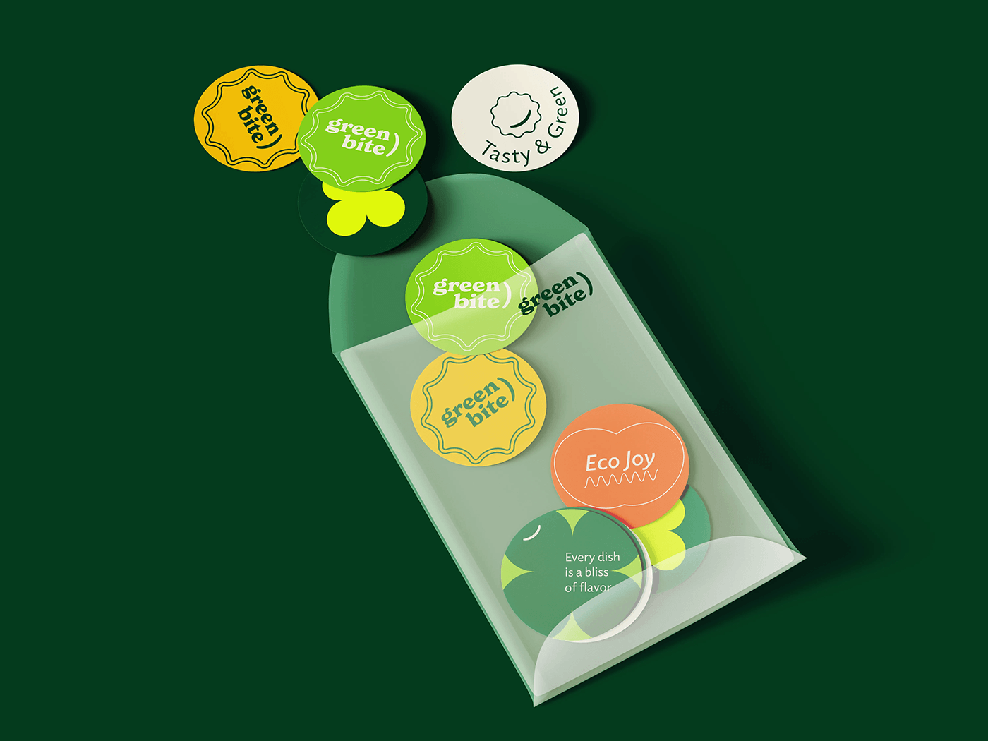 branding  brand identity meals delivery design graphic design  green Brand Design fresh eco