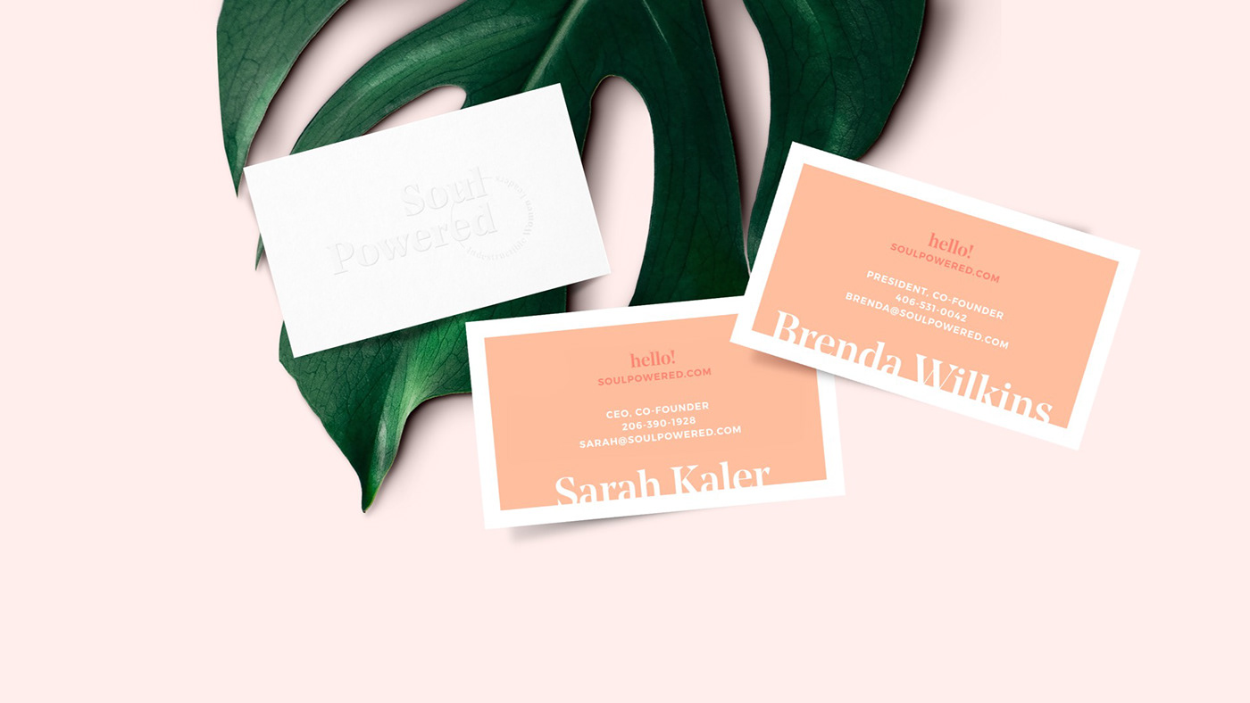 branding  logo identity Business Cards pink green woman business Coach design