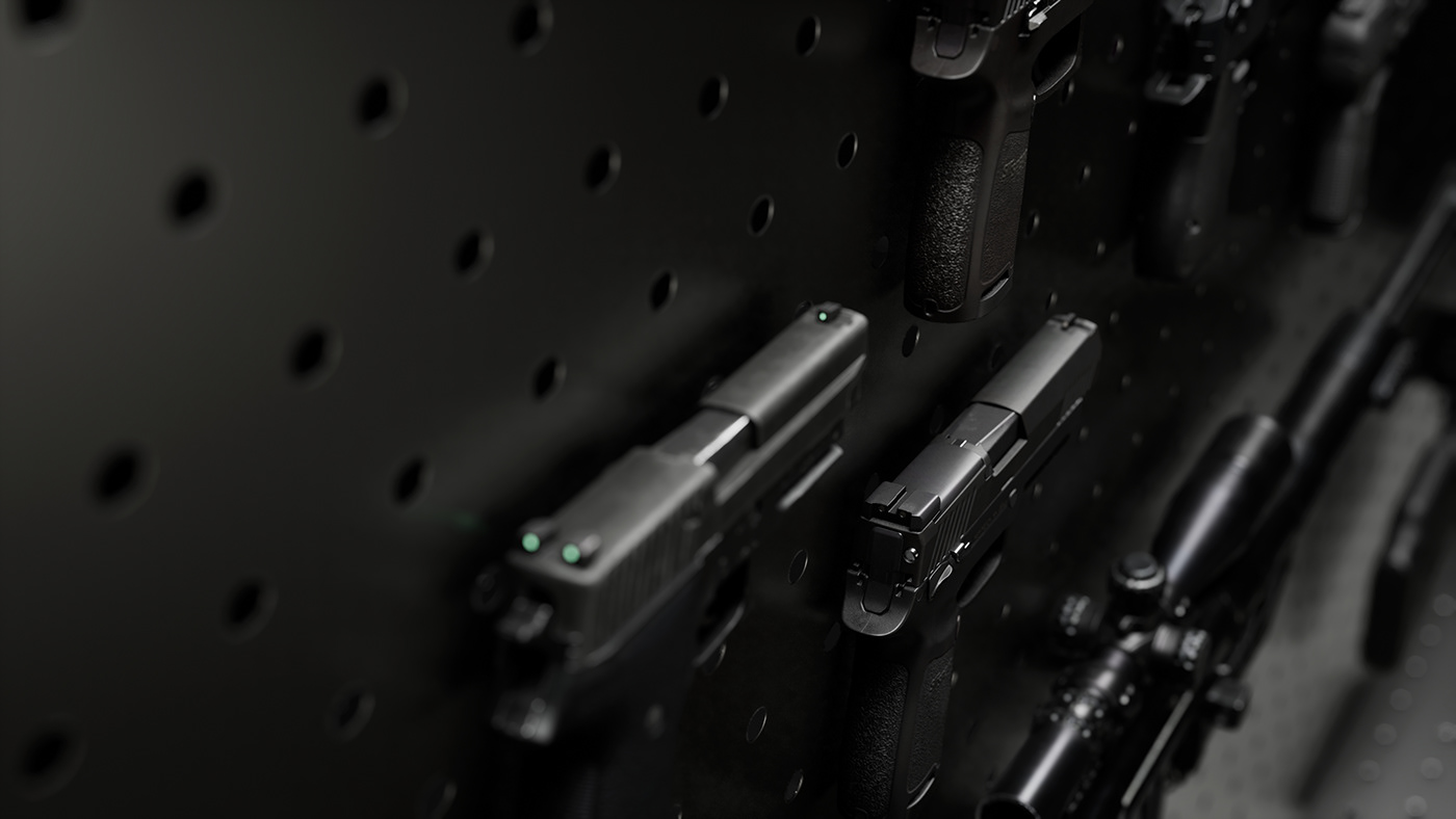 Weapon Gun game gamedev 3D Render