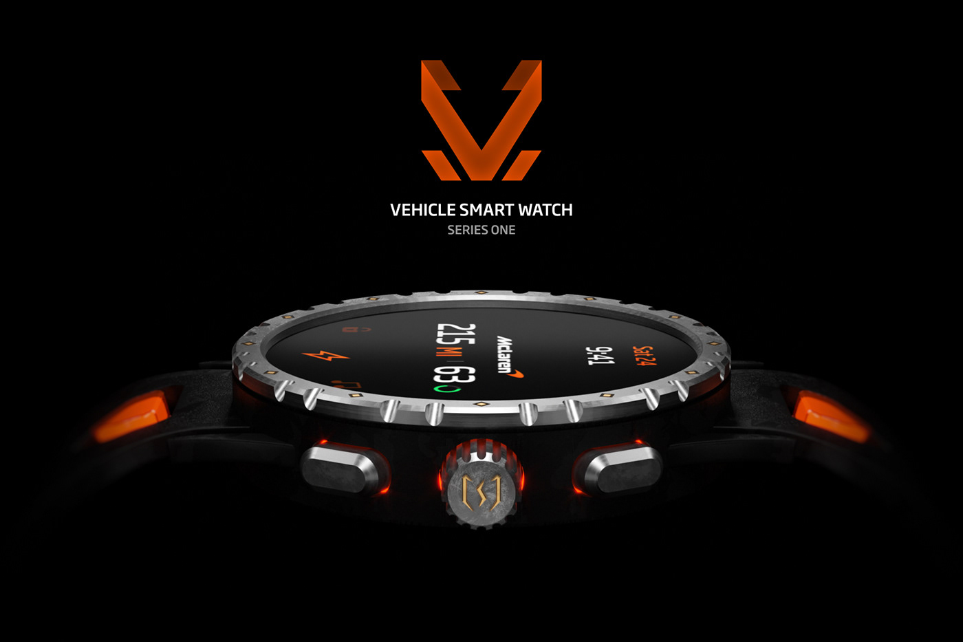 UI ux design app smartwatch Vehicle cluster car watch 3D