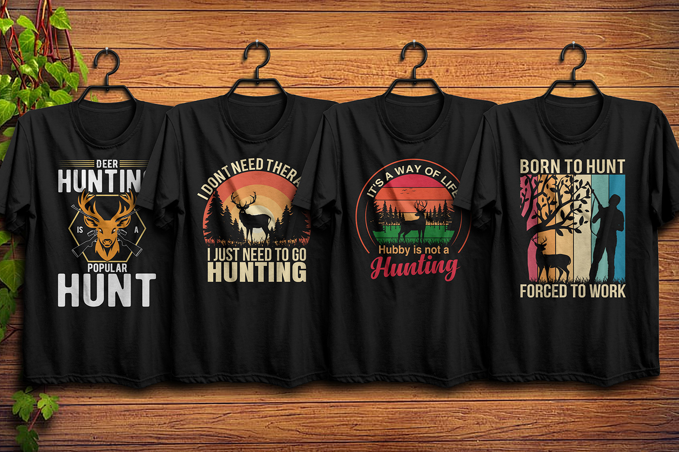 T-Shirt Design T Shirt design Hunting hunter deer forest animals graphic design  Hunting t shirt design