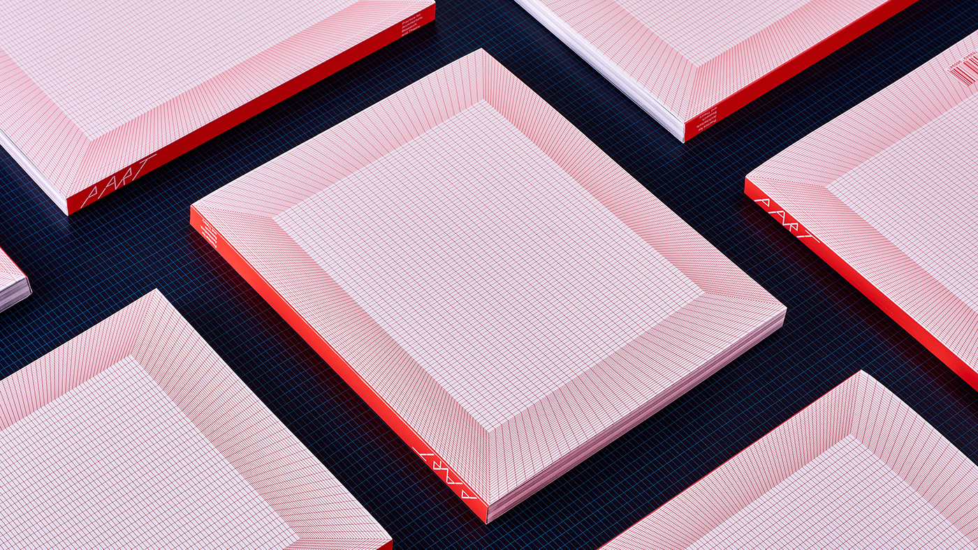 book book design Catalogue red black grid Perspective