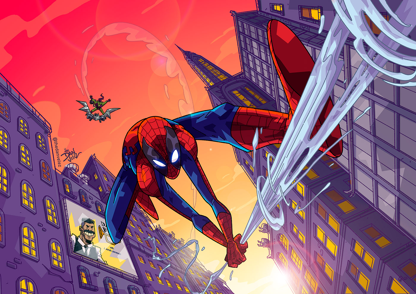 artwork cartoon comics Digital Art  digital illustration ILLUSTRATION  marvel peter parker spider-man spidey