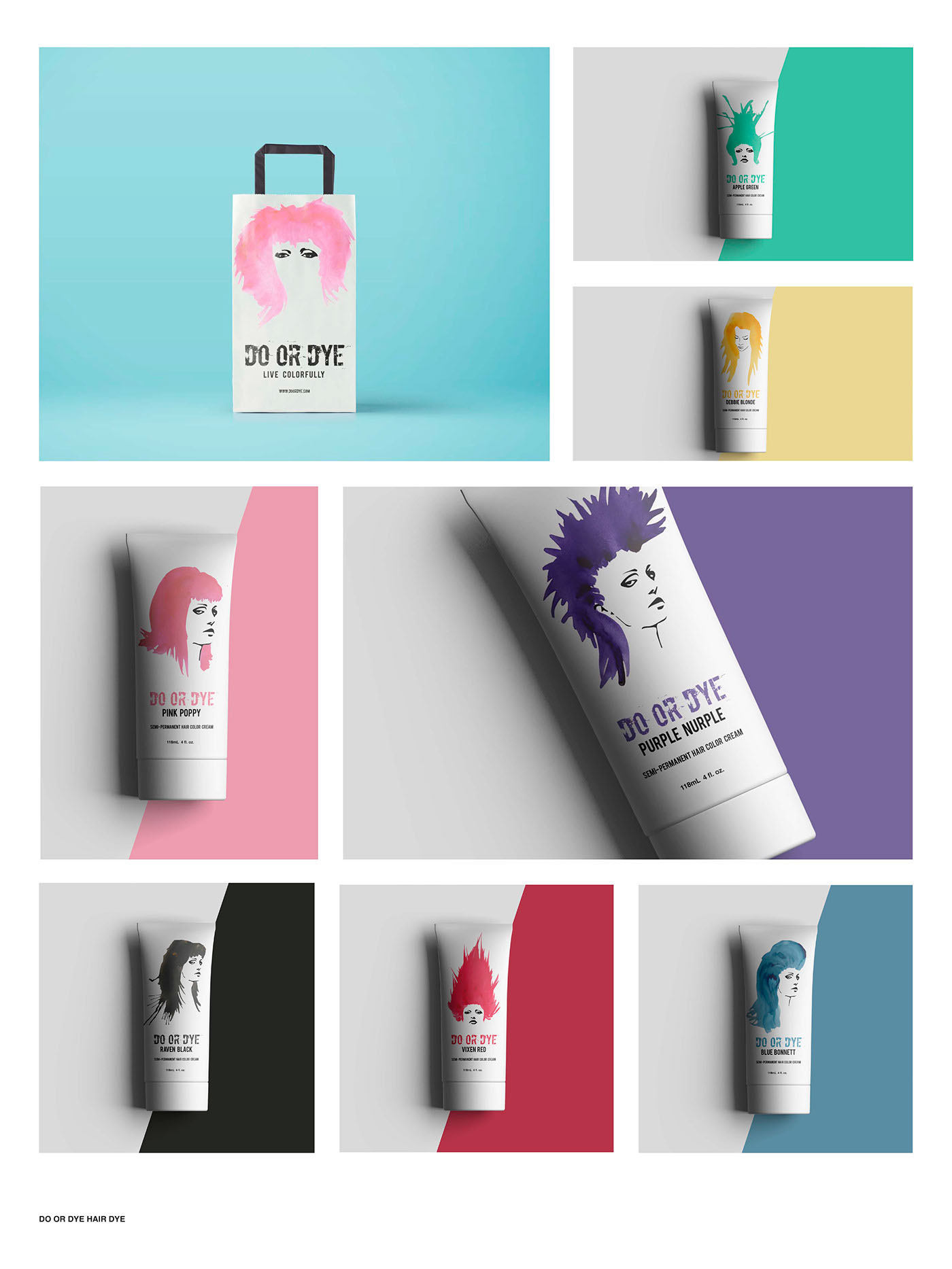 hair dye dye hair color package Experience idea ADDY funky product