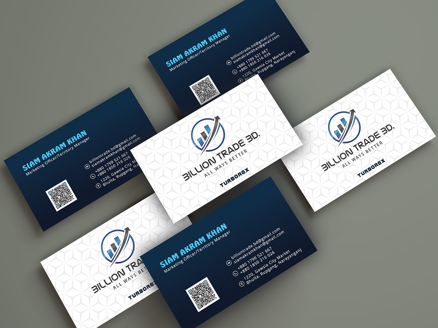 brand business card design identity Mockup