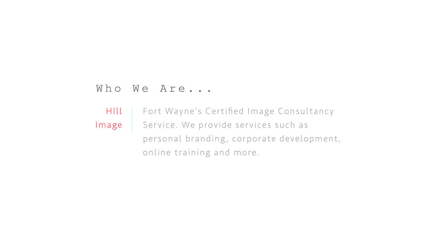 Hill Image Hill Image Consulting brand identity Leslee Hill Fallback Media logo visual system Responsive web design image consultant hill image indiana Body Form fallback