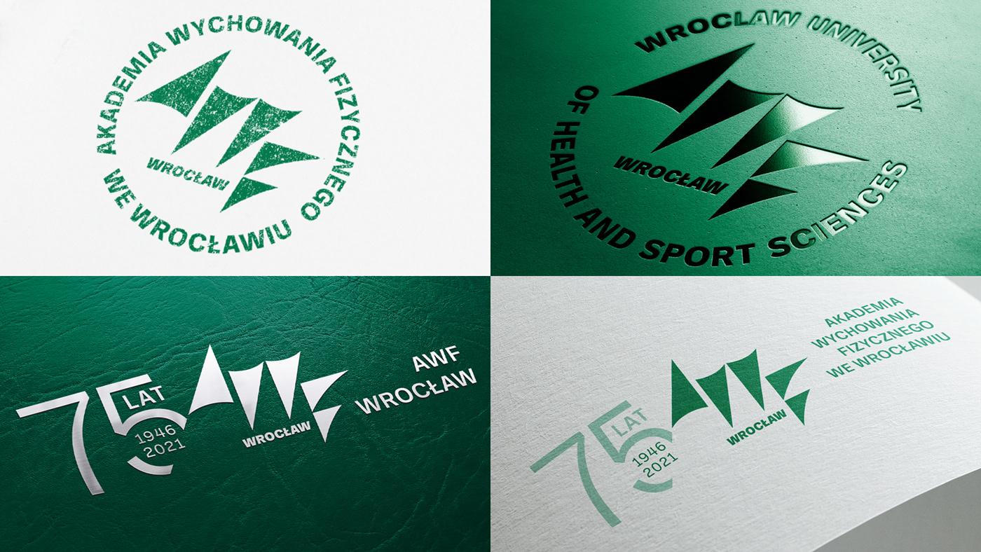 accademia AWF Education green identity identyfikacja wizualna sport study University wrocław