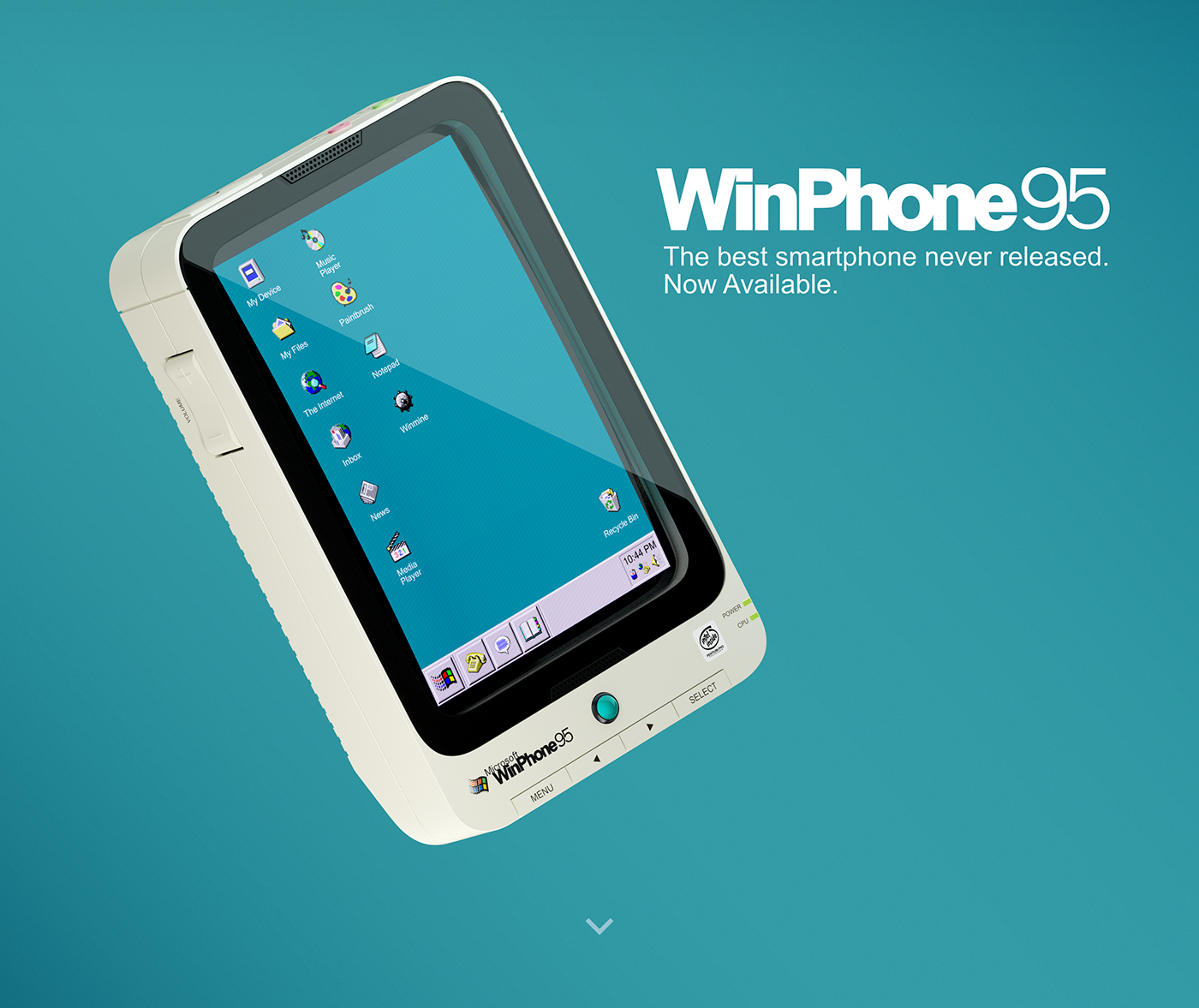 windows 95 windows phone windows Microsoft mobile UI 3D smartphone nostalgic Retro