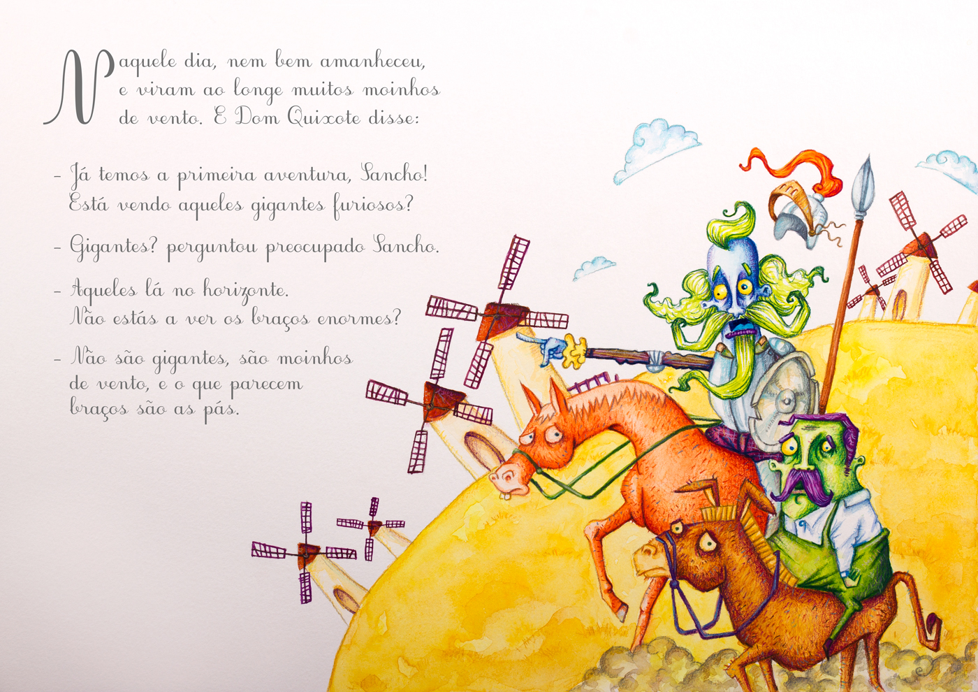 #domquixote #Watercolor #childrenbook #aquarela #draw  #pencilcolor #lápisdecor #livroinfantil