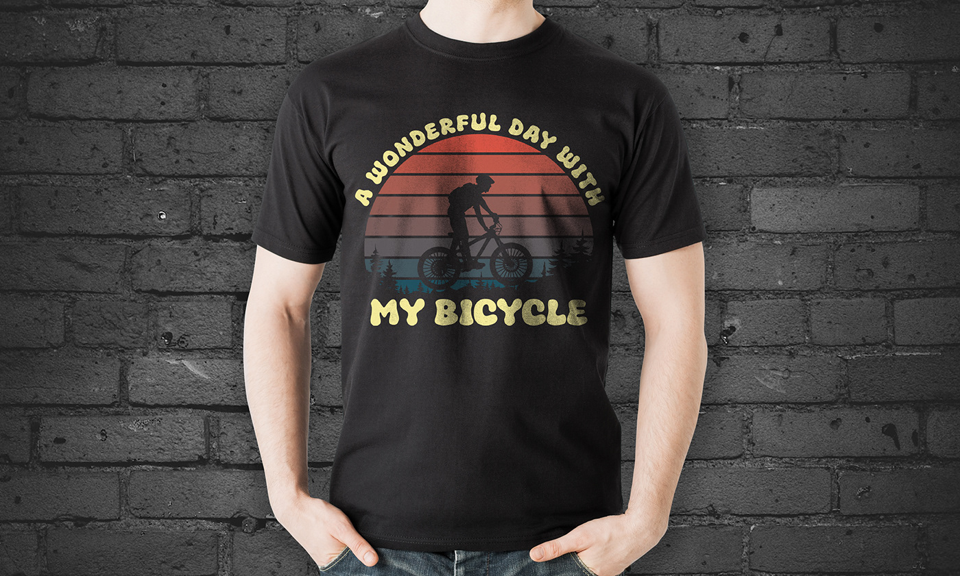 ACTIVE SHIRT Tshirt Design t-shirt Clothing Retro vintage Bicycle Cycling remote cicle t-shirt