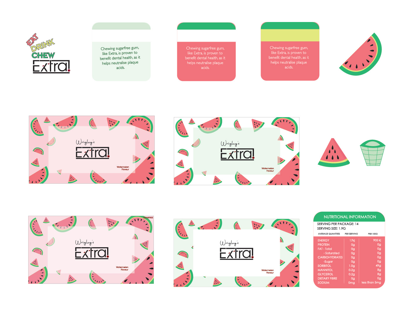 box Food  gum Packaging Rebrand rebranding
