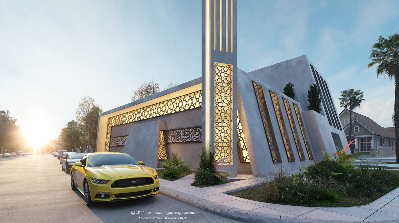 3dsmax archviz design exterior islam lighting luxury masjid Render vray