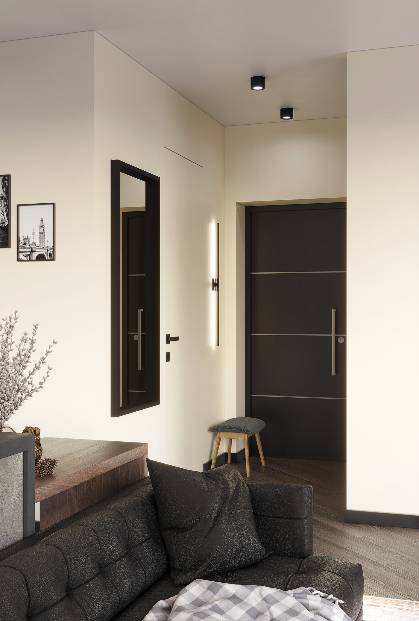 Interior design visualization interior design  3ds max Render corona kitchen design LOFT apartment