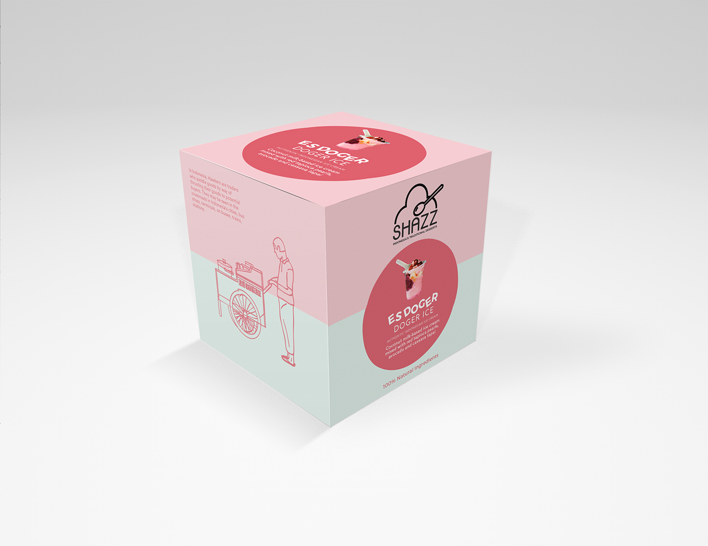 desserts Sweets soft ice cream Packaging pastel box color