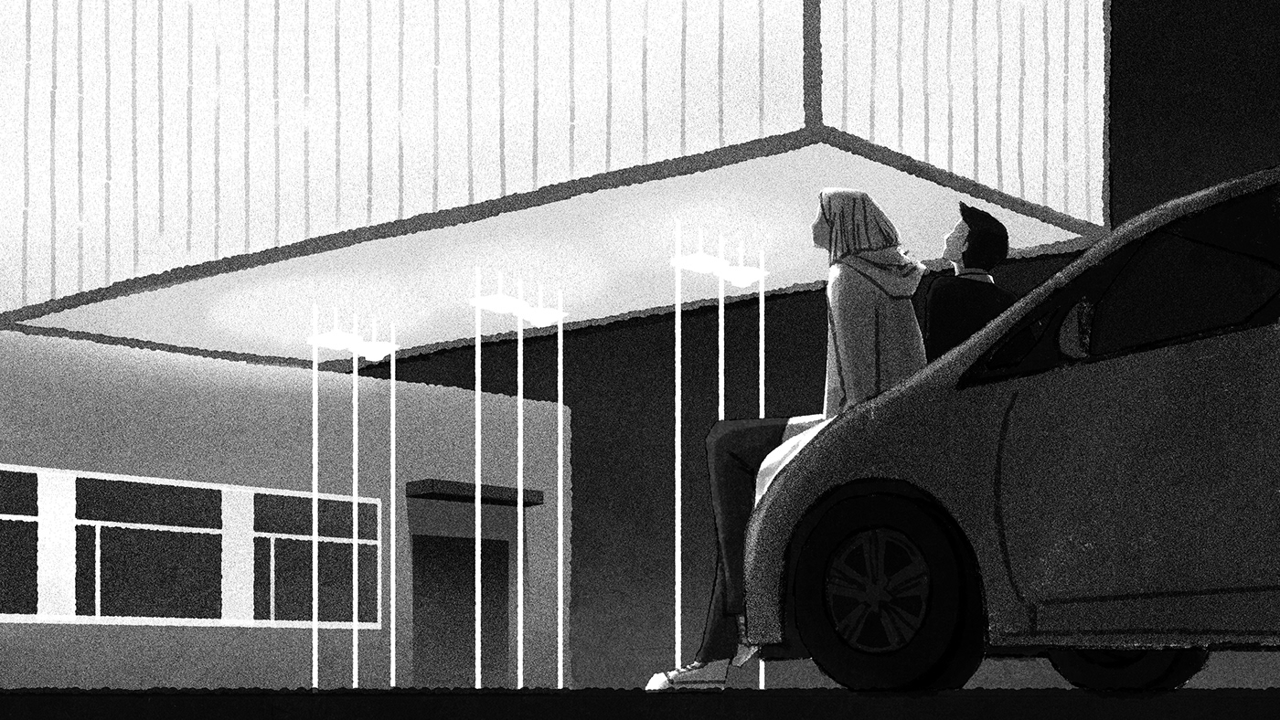 concept art Film   movie columbus architecture black and white ILLUSTRATION 