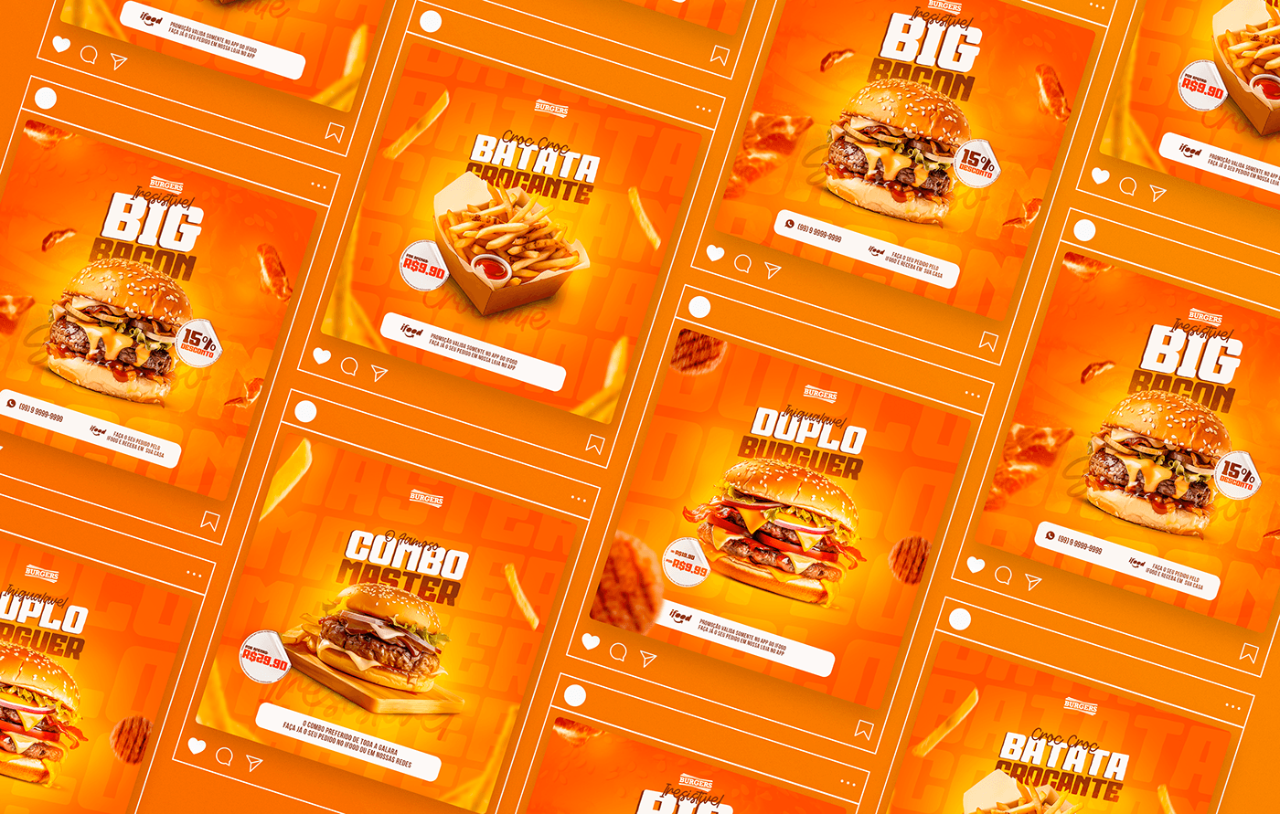 burger Food  Social media post hamburguer Fast food graphic design  marketing   social media Lanchonete cardápio