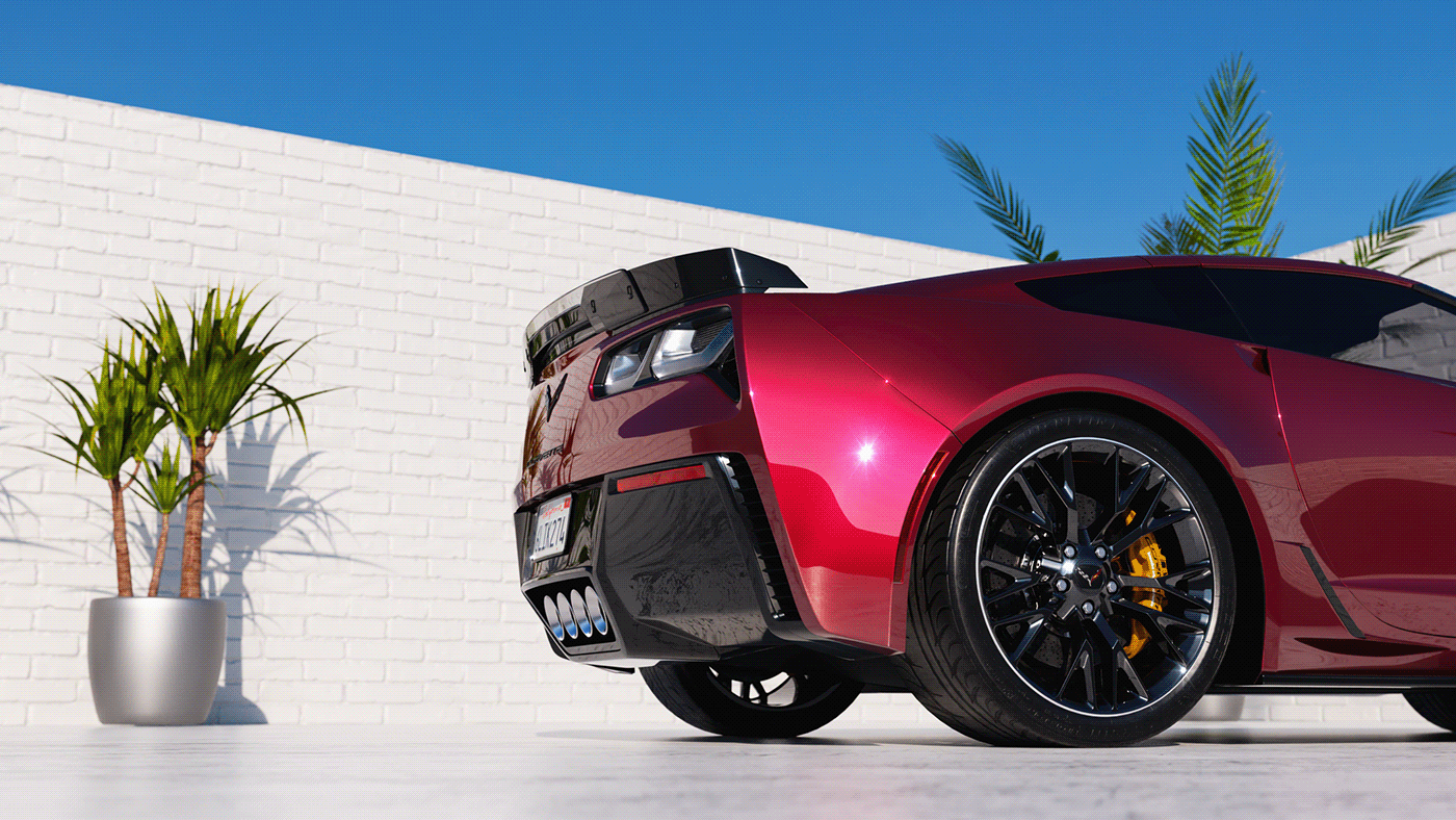 chevrolet Corvette free photoshop 3D blender CGI VRED 3D model car