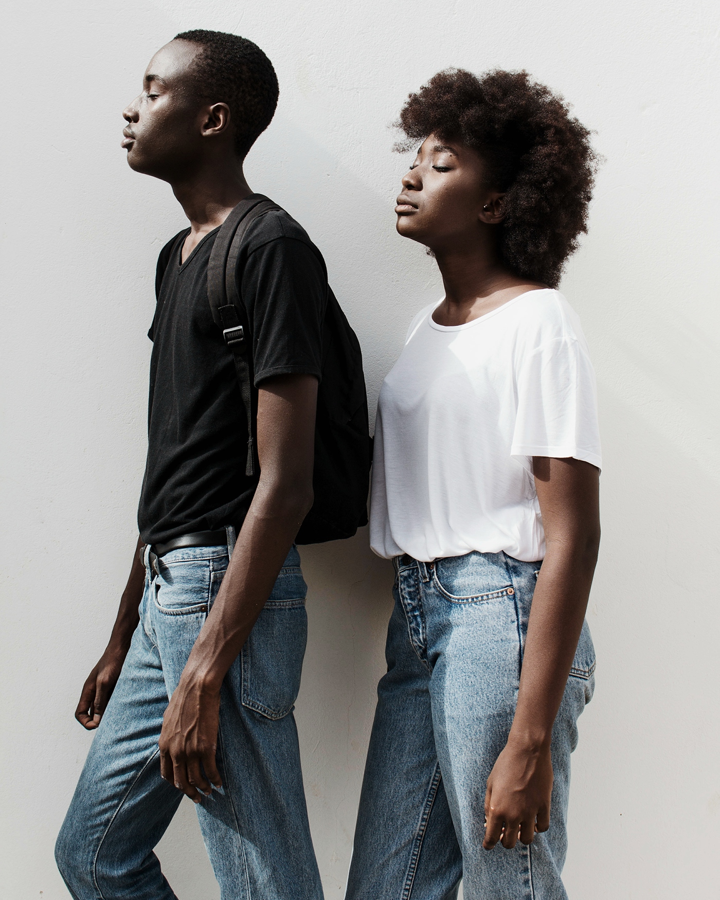conceptual conceptual photography portrait Denim duo african african woman African man